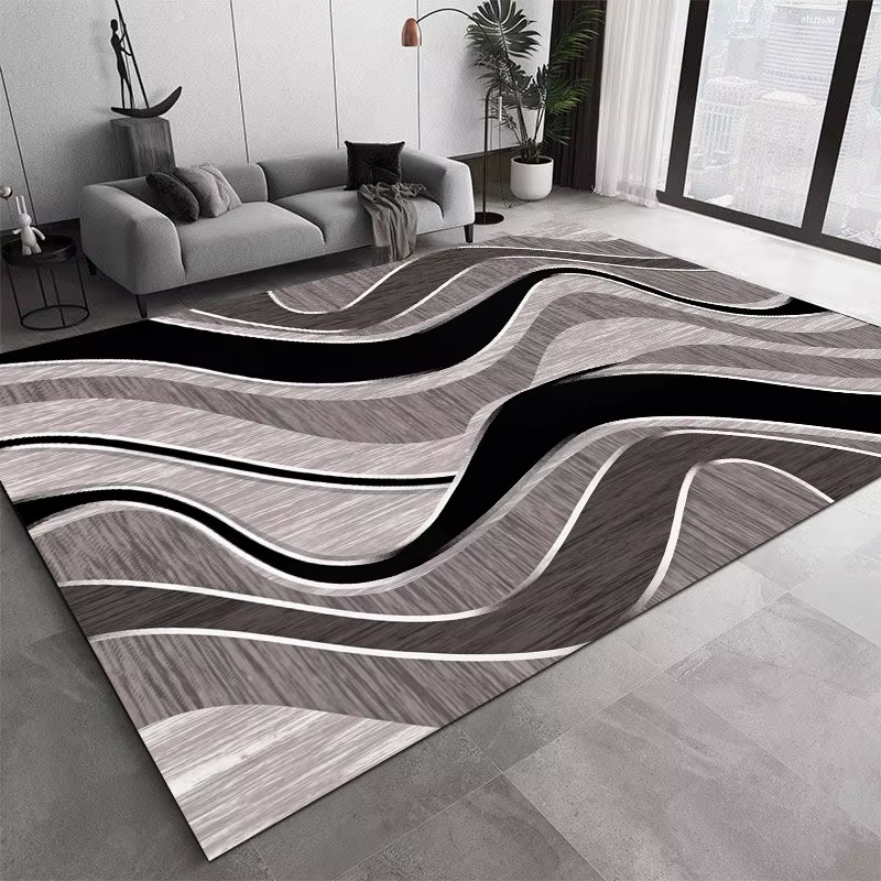 VIKAMA Tapis moderne à rayures abstraites