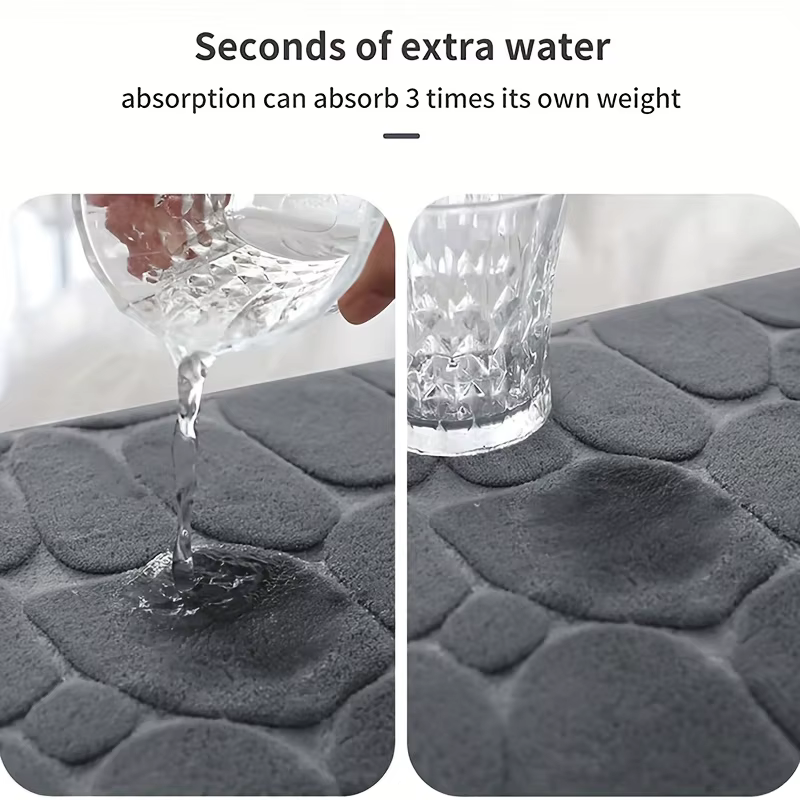 Tapis de salle de bain épais en Fiber