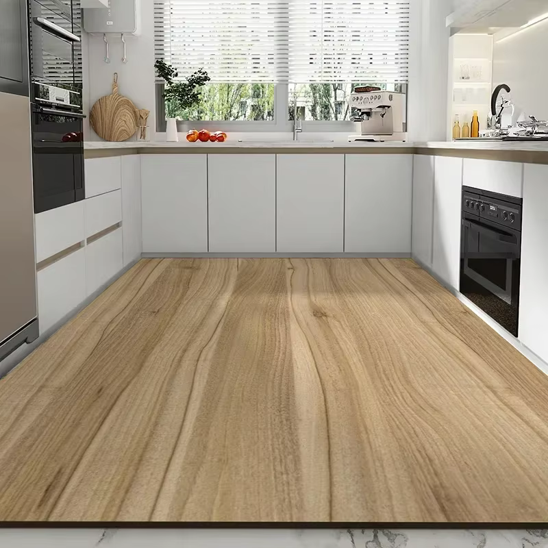Tapis de cuisine imperméable en cuir