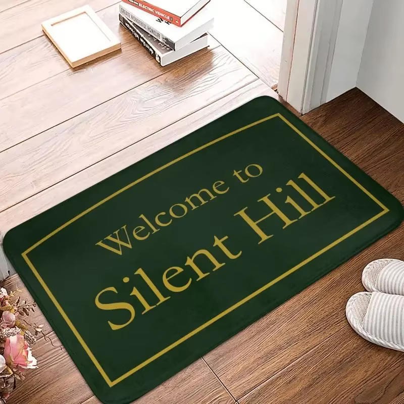 Welcome To Silent Hill-Polymère de porte d'entrée antidérapant, décor de porte d'entrée, chambre à coucher, sol de chevet