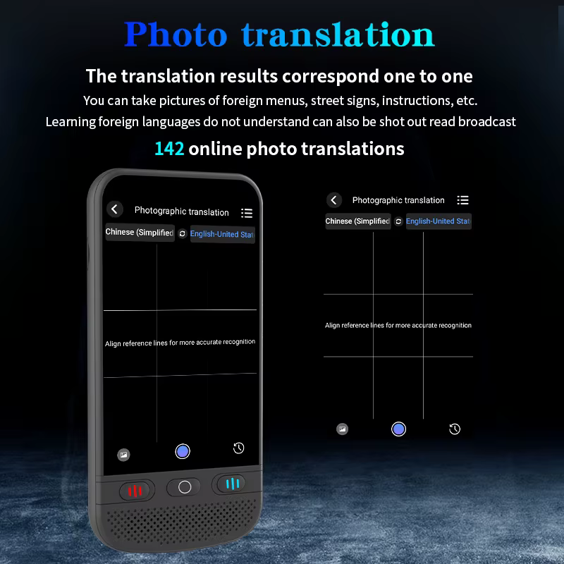 Traducteur de langues en temps réel, traduction vocale, texte, photo, hors ligne, voyages à l'étranger, traduction simultanée multilingue, écran tactile