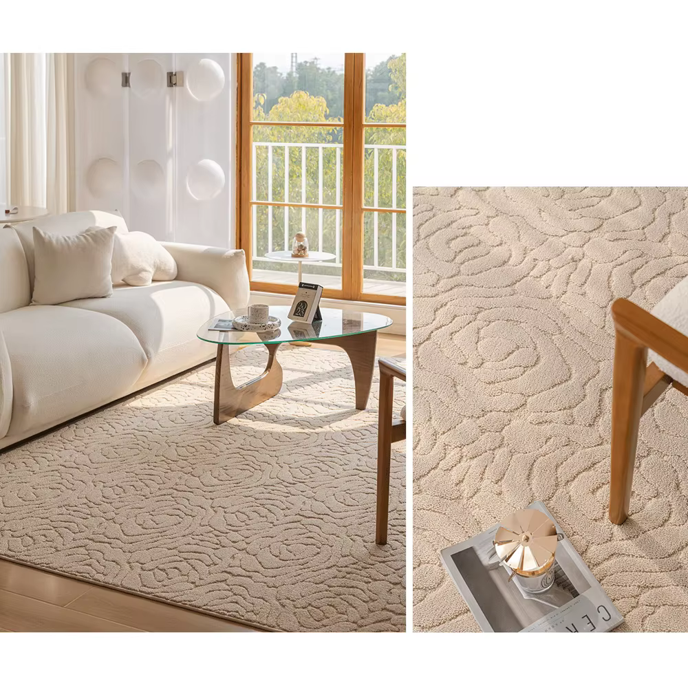 Tapis de Sol en Peluche Doux et Confortable pour la Maison