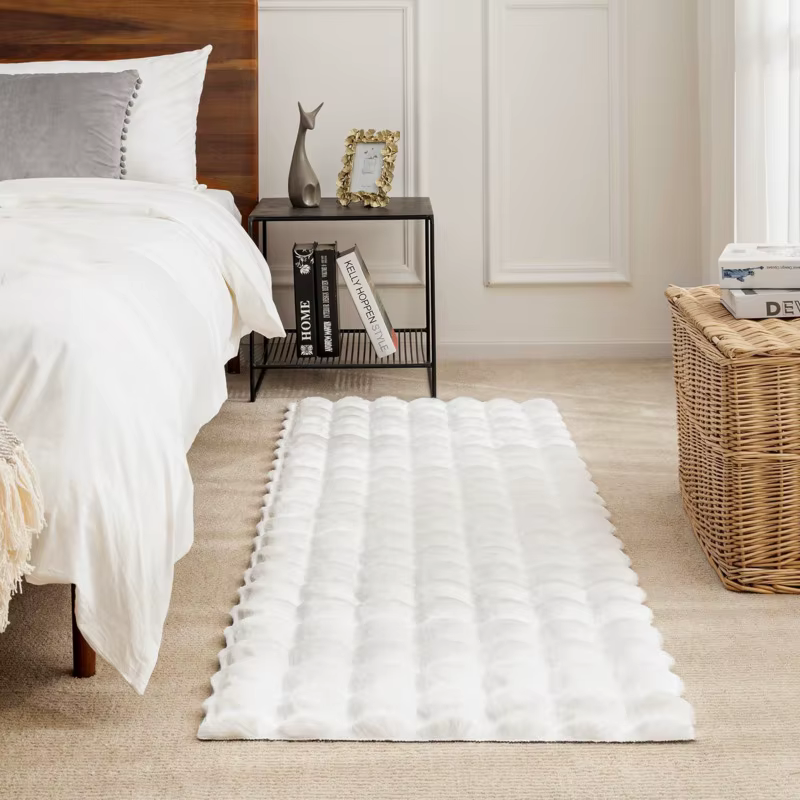 Tapis en polaire bulle épais
