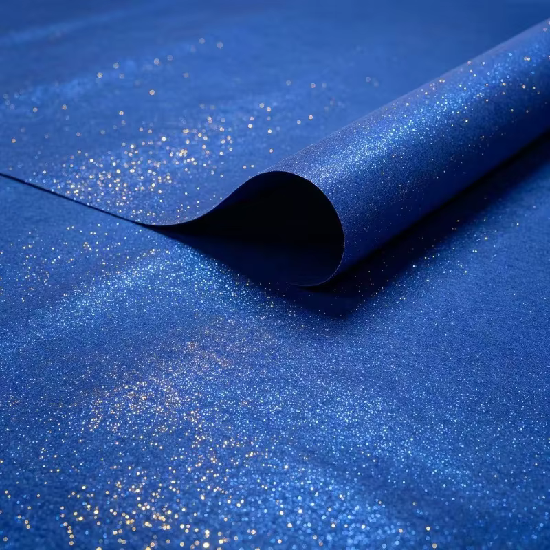 Tapis bleu élégant, tapis de défilé brillant