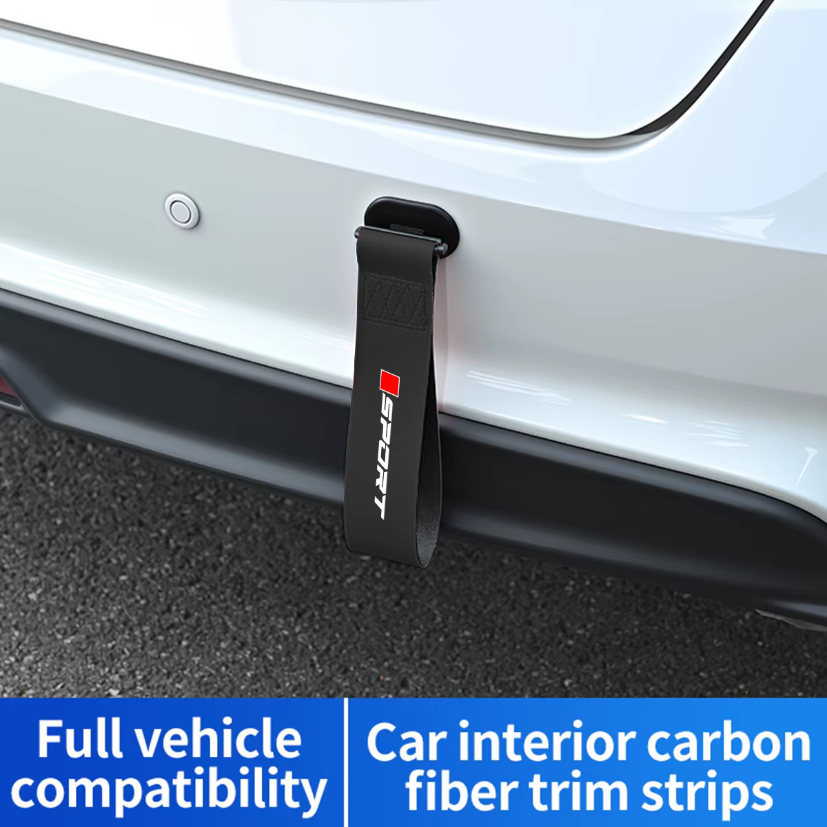 Bande décorative pour pare-chocs avant ou arrière de voiture, ceinture de remorquage, décoration sportive extérieure automobile