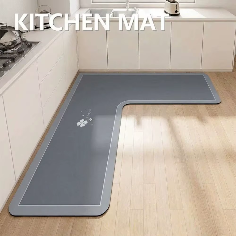 Tapis de cuisine en forme de L