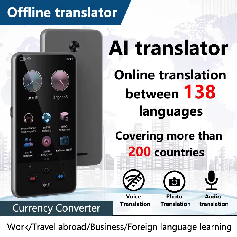 S85 Pro machine de traduction intelligente 138 langues enregistrement intelligent 19 chat en temps réel hors ligne GPT AI traduction de photo vocale