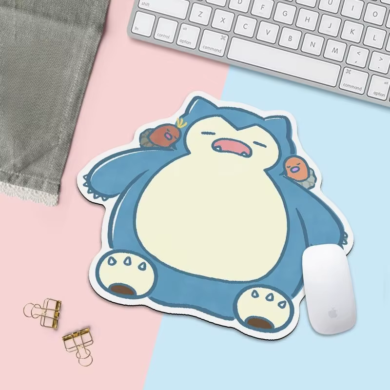 Tapis de souris en forme de poupée Snorlax, dessin animé mignon, taille 20x25cm, tapis de souris créatif pour clavier d'ordinateur, résistant à l'usure