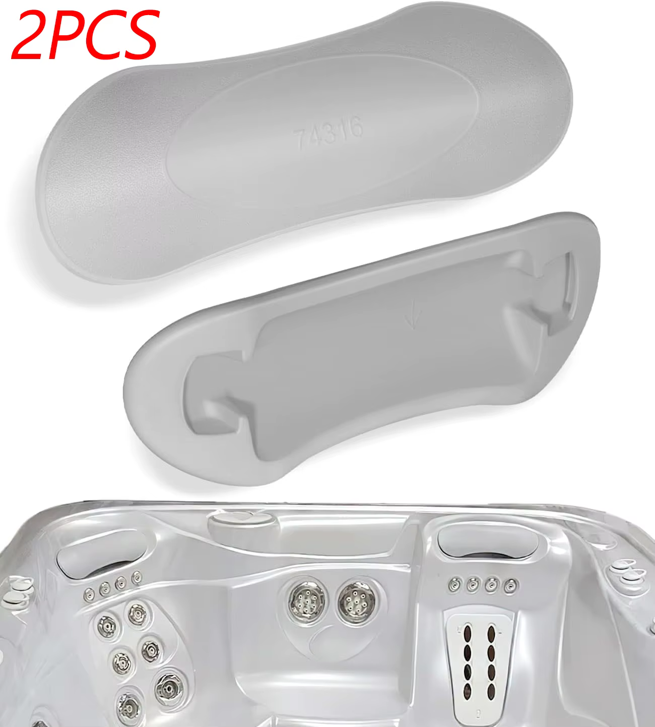Repose-tête de baignoire à remous 74316 74317, 2 pièces, oreillers de rechange pour spas 2007 – 2013 pour modèles: Aria, Envoy, Grandee, ILE, Jetsetter, Landmark