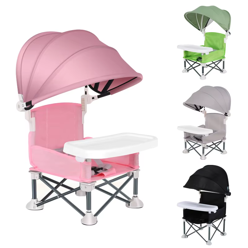 Chaise de salle à manger pliable pour bébé, Table à manger Portable pour enfants, petite chaise d'extérieur pour la plage, fournitures de meubles en alliage d'aluminium