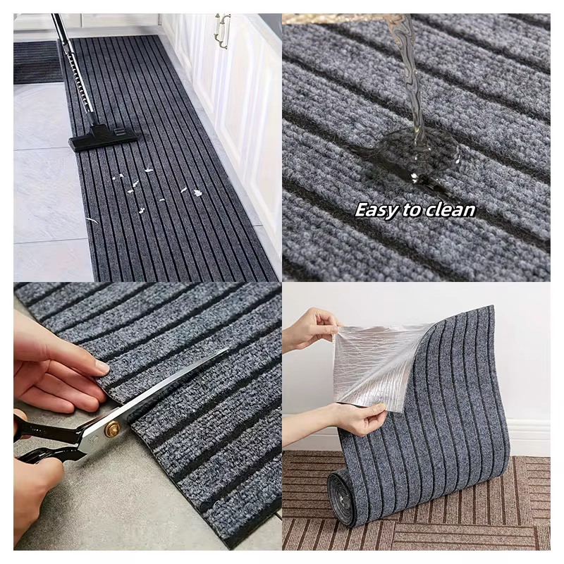 40 cm x 3 m bricolage couleur unie rayé cuisine porte tapis
