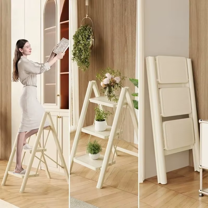 Échelle à chevrons épaisse pliante de ménage, cadeau mobile d'échelle de sécurité, échafaudage multifonctionnel sans Installation Stable