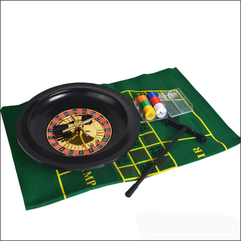 Ensemble d'accessoires de jeu de Roulette de Casino de 10 pouces, avec nappe, jetons de Poker pour Bar KTV, jeu de fête, plateau de divertissement