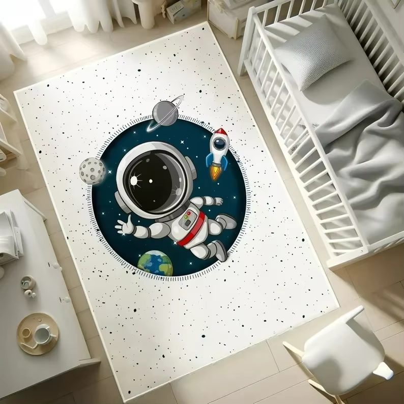 Tapis d'astronaute de l'univers de dessin animé