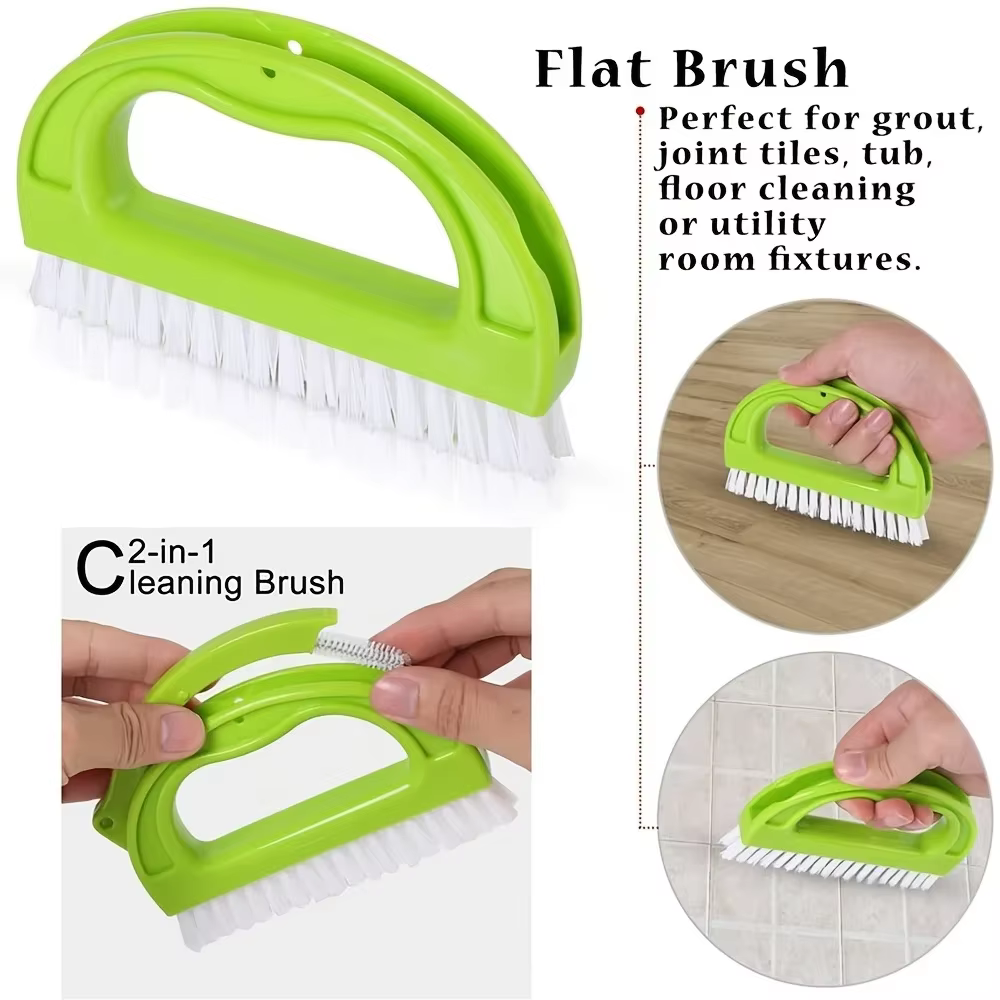 Brosse de nettoyage - Brosse pour nettoyer les joints de carrelage - Convient pour un nettoyage en profondeur. Brosse de nettoyage ménager - Convient aux cuisines