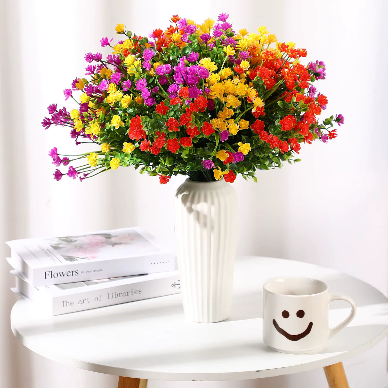 4 paquets de plantes artificielles résistantes aux UV, fausses buissons, fleurs en plastique, maison, ferme, mariage, jardin extérieur, porche, plante décorative