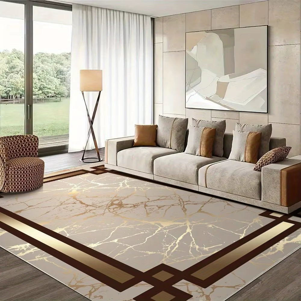 Tapis de luxe doré moderne