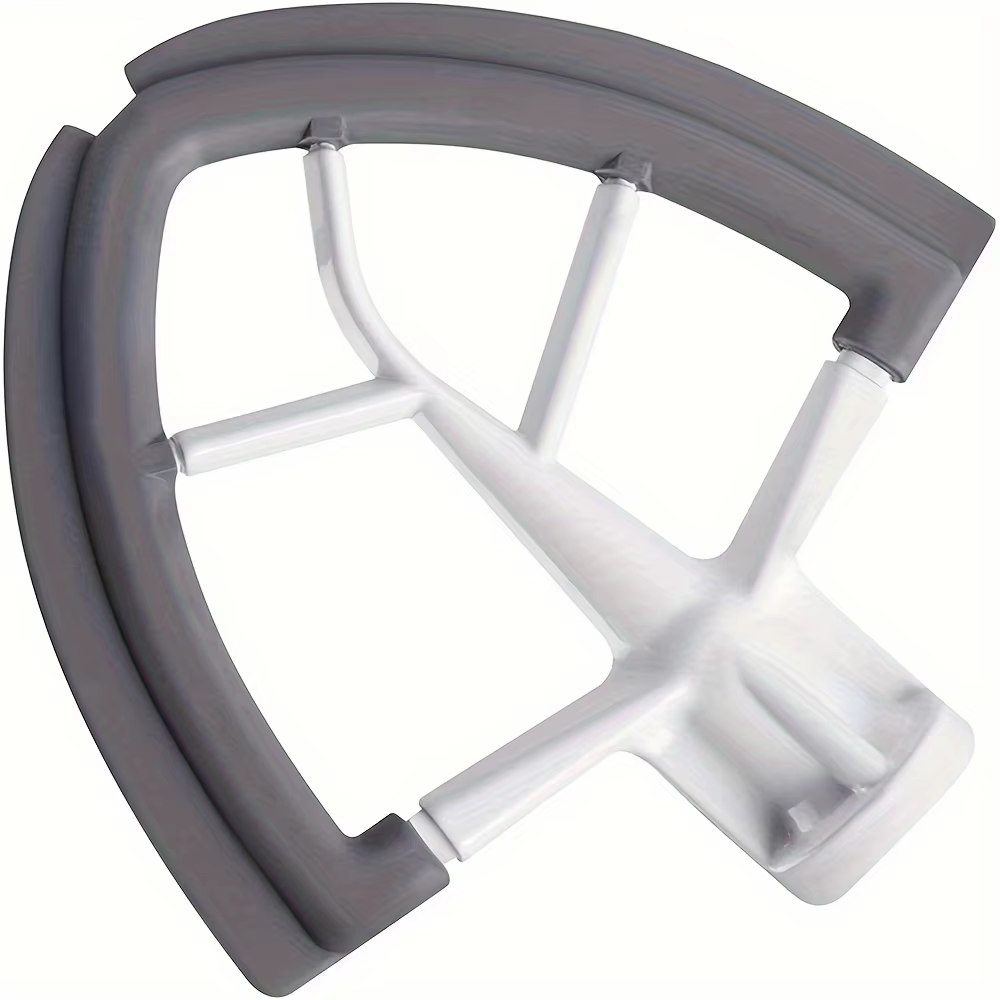 Batteur à bord flexible pour batteur sur socle à tête inclinable KitchenAid, palette de batteur plate de 4,5 à 5 litres avec grattoir à bol à bords flexibles en Silicone