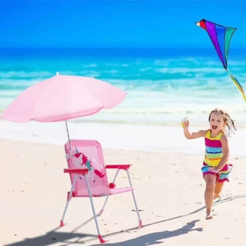 Photographie d'enfants, parasol portable, chaise de plage, bébé extérieur, chaise de bord de mer simple, chaise pliante, chaise à dossier, tabouret