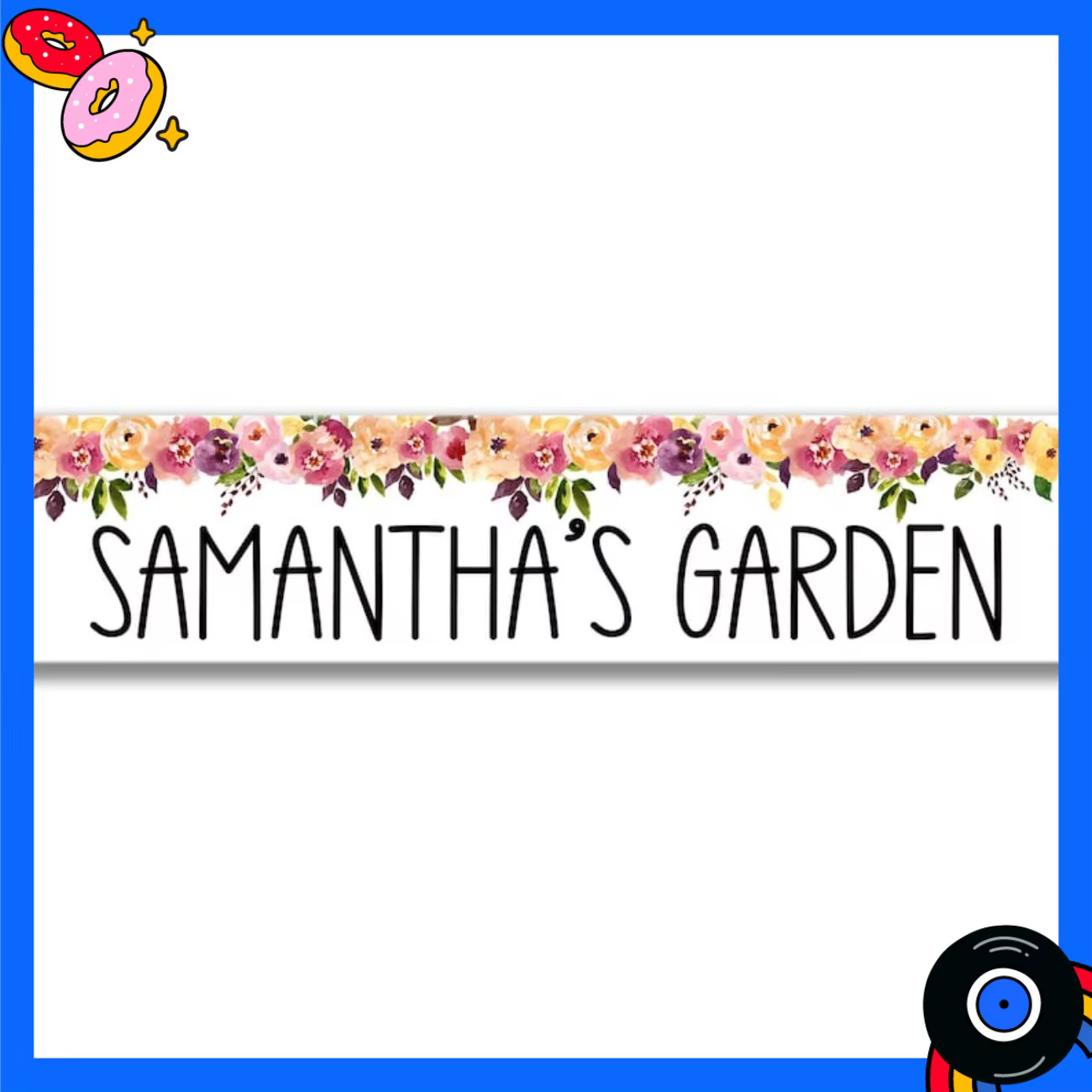 Panneau de jardin personnalisé personnalisé – Panneau de porte/plante personnalisé pour jardin, cadeau de jardinier, décor de chalet américain.