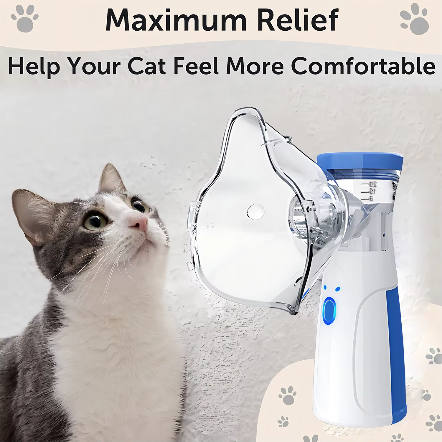 Chambre d'aérosol vétérinaire pour animaux, dispositifs d'inhalation pour l'asthme des animaux de compagnie, dispositifs d'intercalation pour chats et chiens, nébuliseur