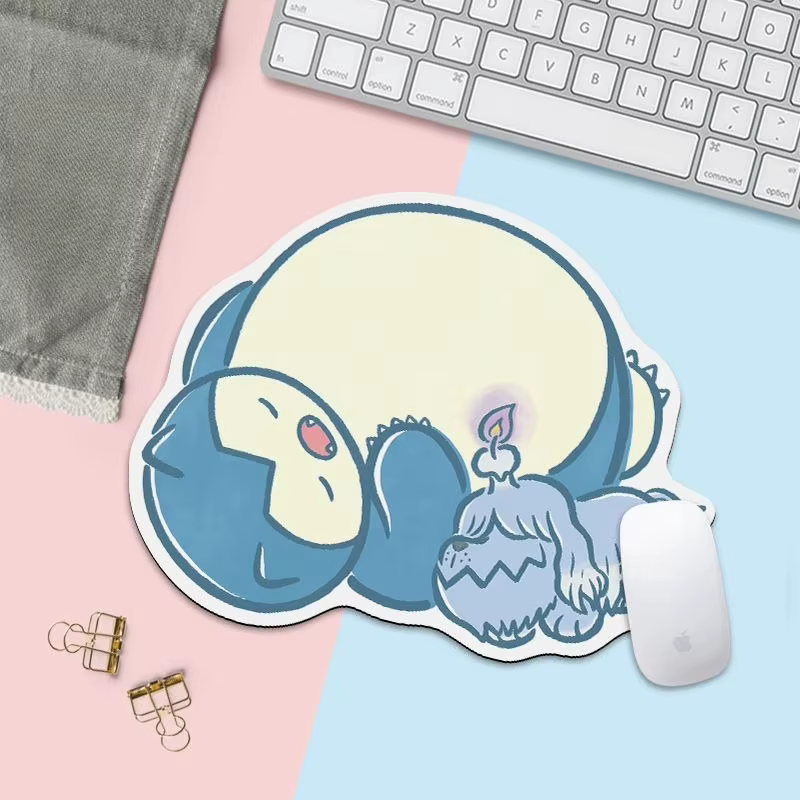 Tapis de souris en forme de poupée Snorlax, dessin animé mignon, taille 20x25cm, tapis de souris créatif pour clavier d'ordinateur, résistant à l'usure