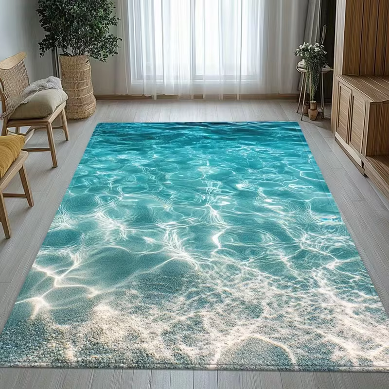 Tapis à motif ondulé - Tapis de style américain adapté aux entrées