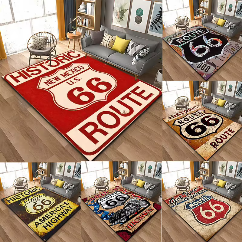 Tapis à motif de Route historique 66