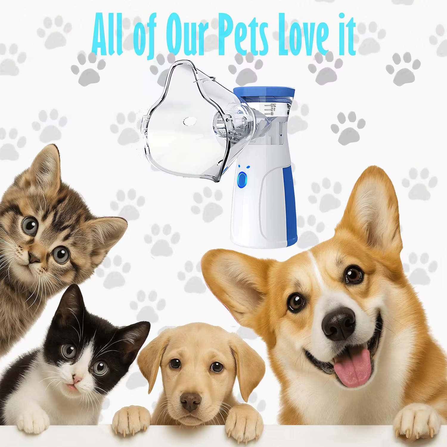 Chambre d'aérosol vétérinaire pour animaux, dispositifs d'inhalation pour l'asthme des animaux de compagnie, dispositifs d'intercalation pour chats et chiens, nébuliseur