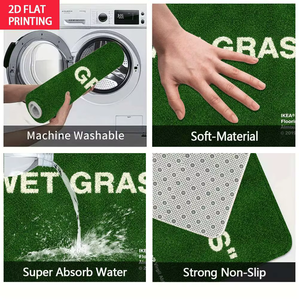 VIKAMA Tapis vert WET GRASS