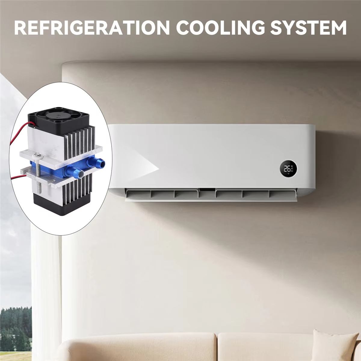 ABRG 1 ensemble Mini climatiseur Kit de bricolage thermoélectrique Peltier refroidisseur système de refroidissement par réfrigération + ventilateur pour outil domestique