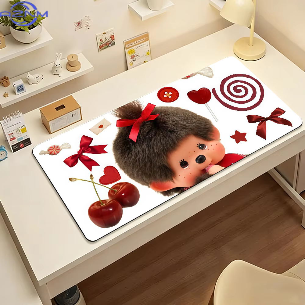 Tapis de souris M-Mon-chhi-chiES pour le bureau, les jeux et les claviers, antidérapant, grand format, imperméable