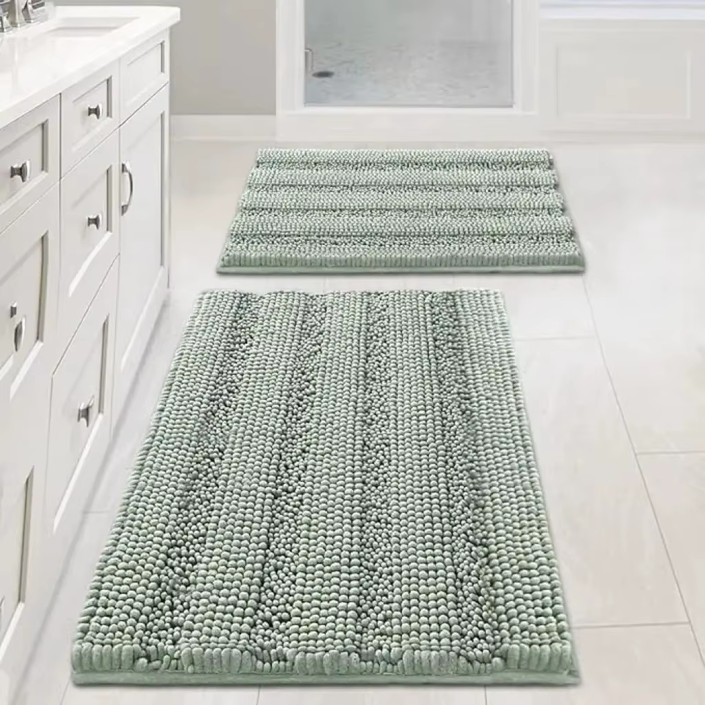 Tapis de bain en chenille antidérapant