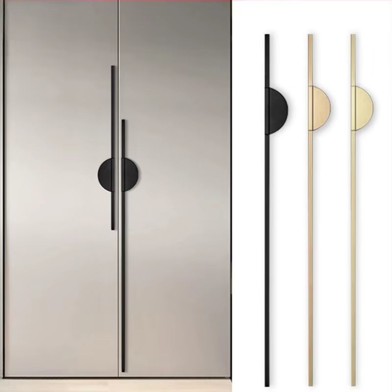 Boutons de tiroir de porte d'armoire de comptoir rond en Bronze doré de luxe moderne poignées de meubles poignées de porte de placard de cuisine matériel