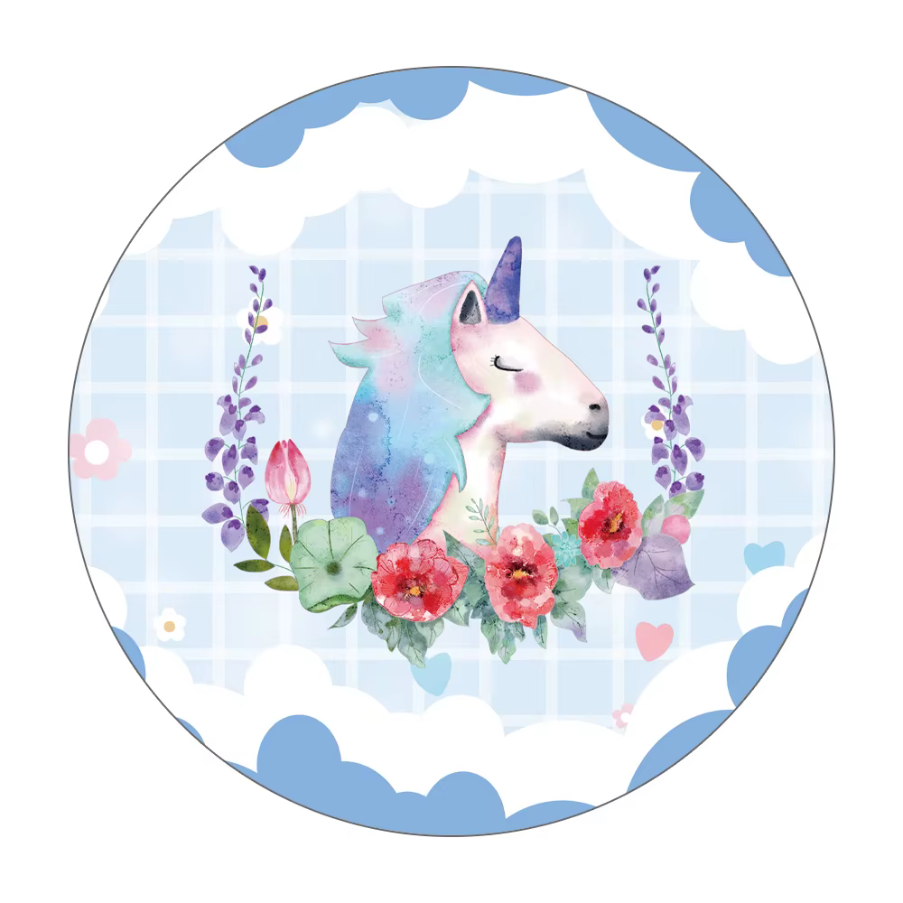Tapis rose avec ballons et fleurs pour chambre d'enfant