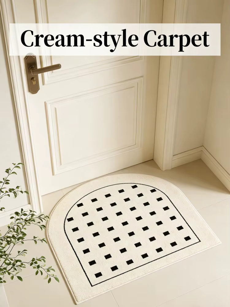 Tapis géométrique unique à pois