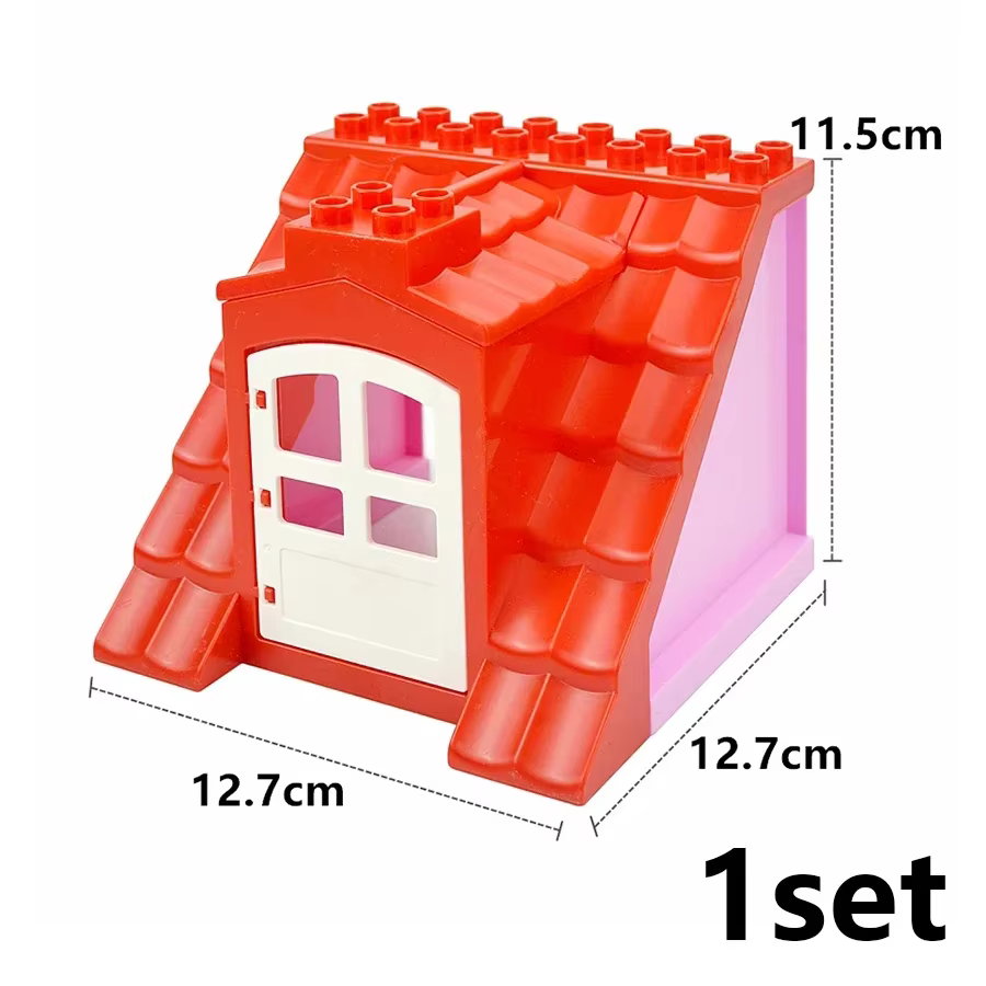 Porte fenêtre mur grandes briques grande taille blocs de Construction maison assembler pièces Construction éducatif Compatible toutes les marques jouets