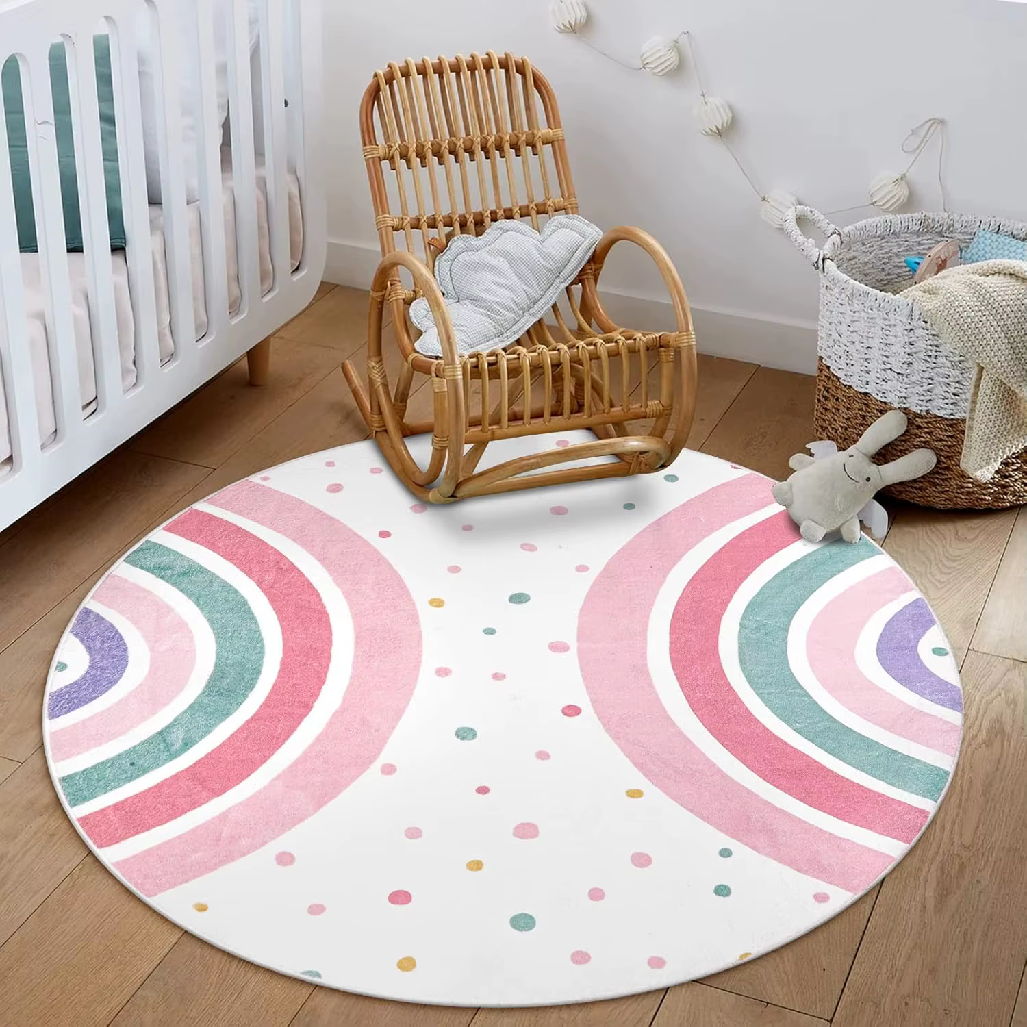 Tapis rond coloré pour la chambre d'enfant