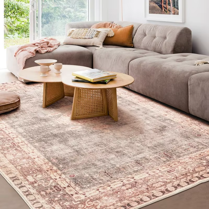 Tapis doux de grande taille pour décoration de chambre à coucher