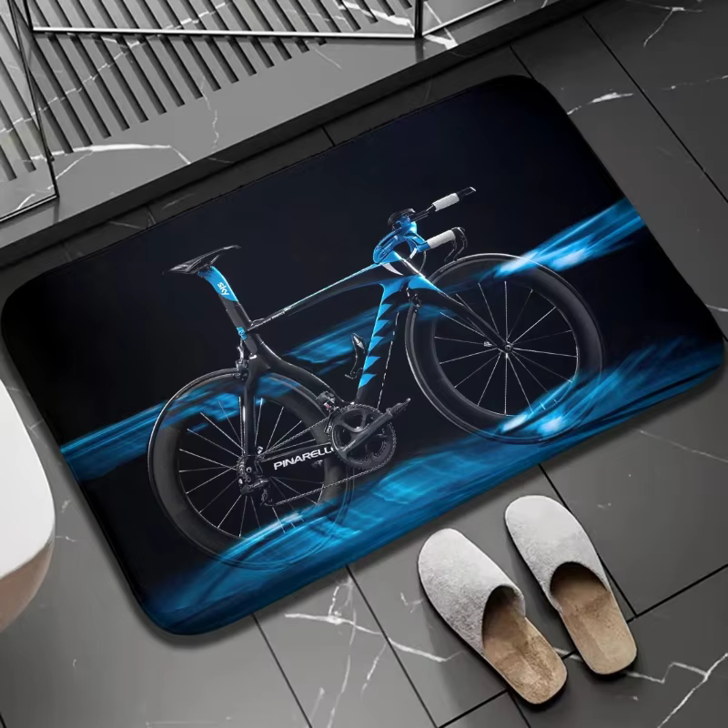 Tapis antidérapant imprimé vélo