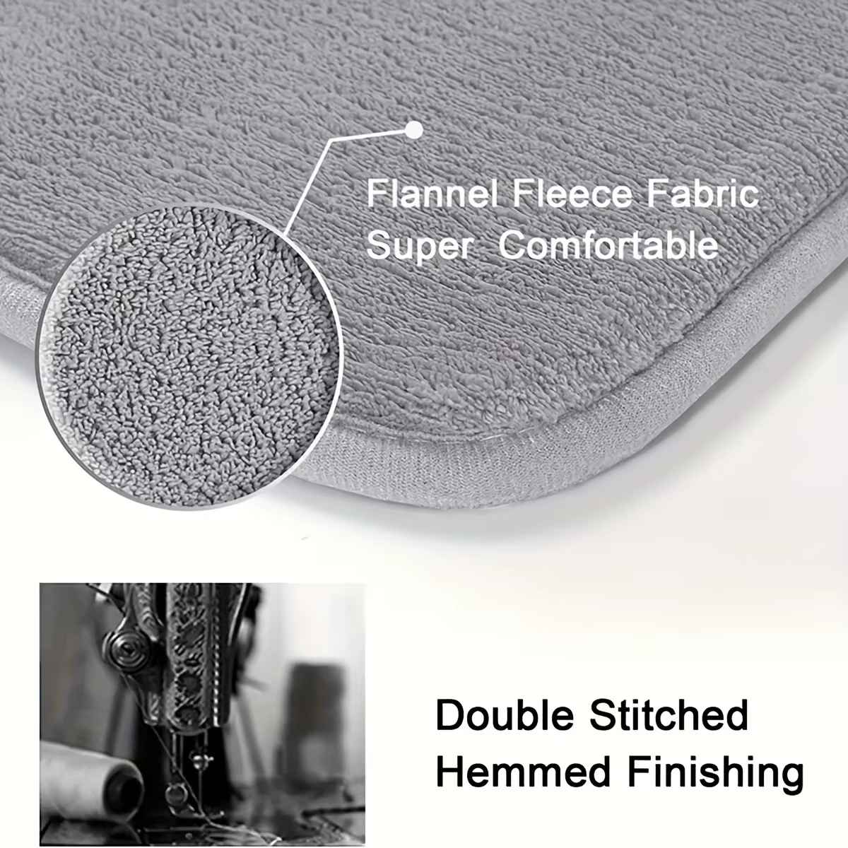 Tapis de sol absorbant épais de forme spéciale pour salle de bain