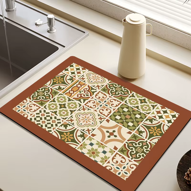 Tapis de séchage de vaisselle antidérapant super absorbant
