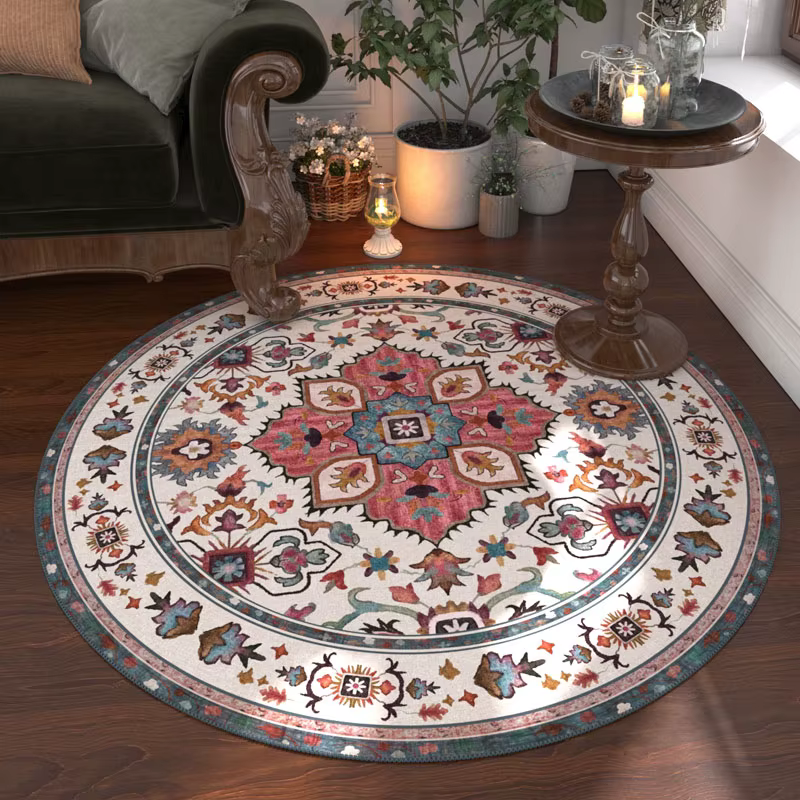 Tapis rond de Style nordique pour décoration de chambre à coucher