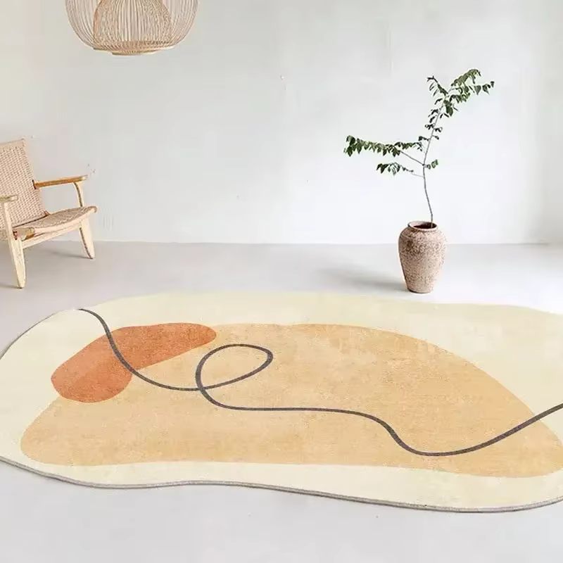 Tapis en peluche moelleux doux pour salon