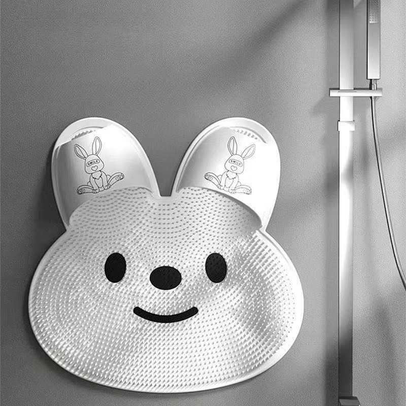Tapis antidérapant de douche de salle de bain de lapin