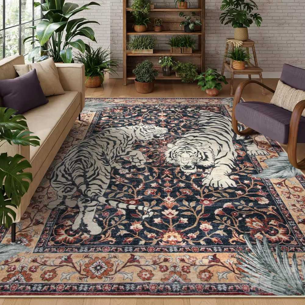 Tapis pour salon, tigre de la Jungle