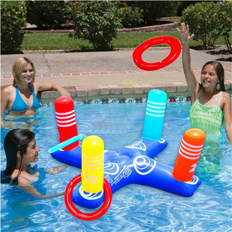 Jeu de lancer de cour pour la famille – Jeux de lancer d'anneaux, jouets de sport d'intérieur et d'extérieur, jouets de plage, jouets de piscine, cadeau d'anniversaire.