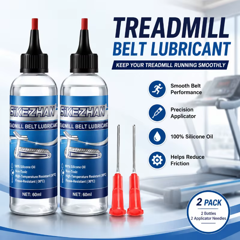 Lubrifiant d'entretien pour tapis de course 100 % silicone, 2 oz, universel, anti-usure, réduit le bruit opérationnel pour tous les tapis de course de salle de sport