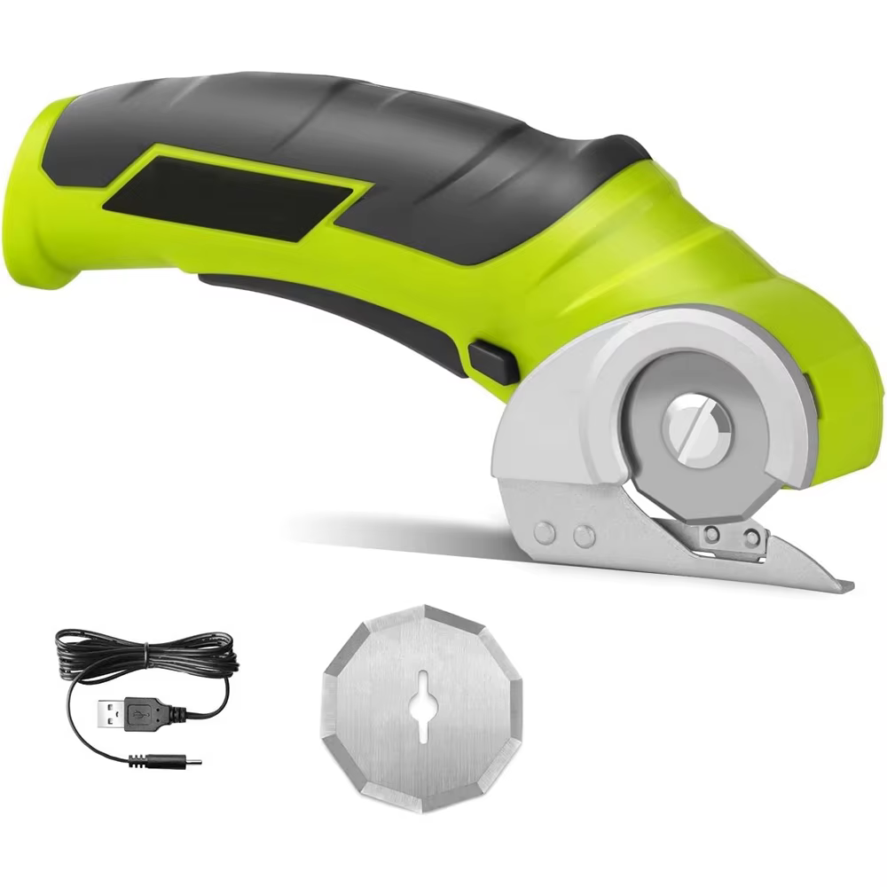 Ciseaux électriques sans fil, Mini coupeur électrique 4V, outil de coupe de carton pour tapis, coupe rotative pour paquets de carton et cuir