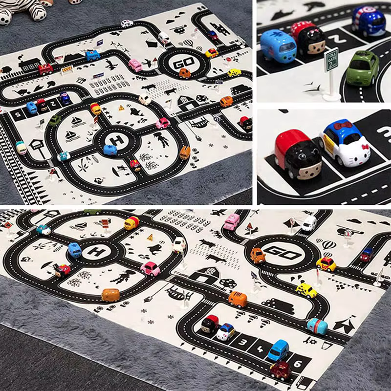 83*58 cm/130*100 cm tapis de route enfants trafic voiture carte jouet éducatif